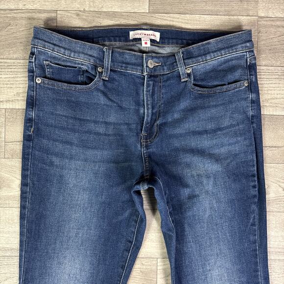 Lucky Brand Stretch High Rise Flare Leg Denim Jeans Medium Wash sz 14/32 - Picture 3 of 6
